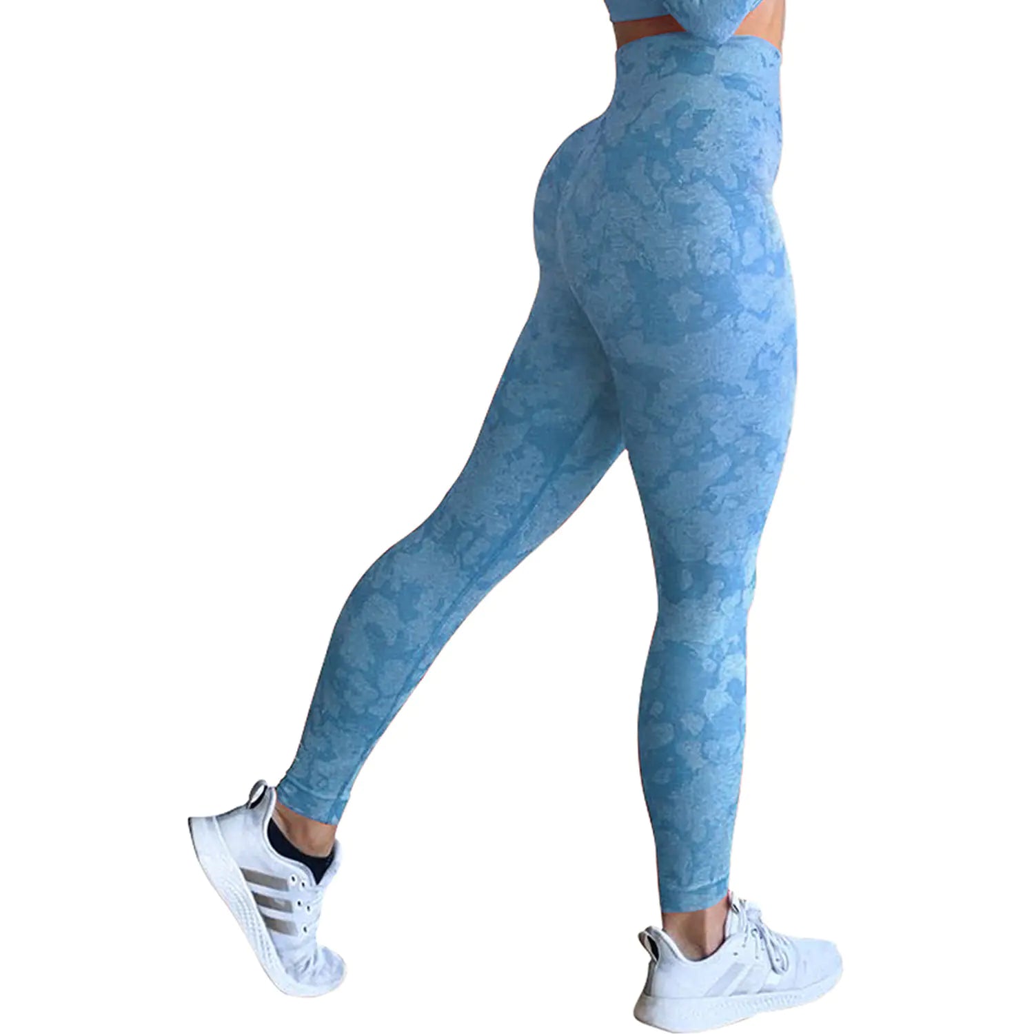 Cropped Camouflage Jacquard Seamless Yoga Pants