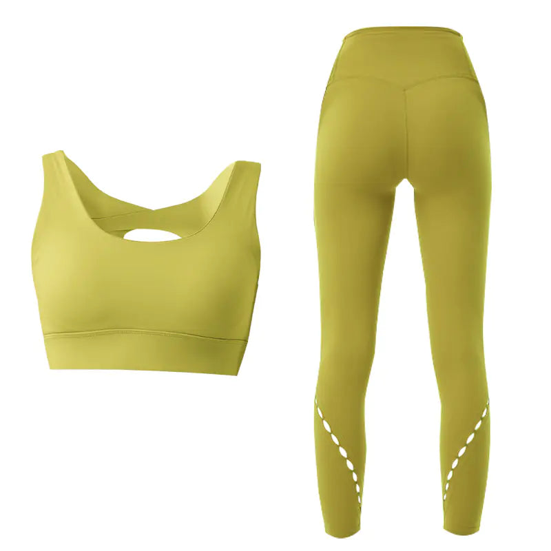 Yoga Set for Women - Sports Bra and Running Top