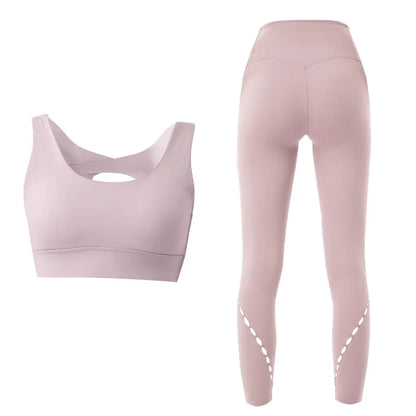Yoga Set for Women - Sports Bra and Running Top