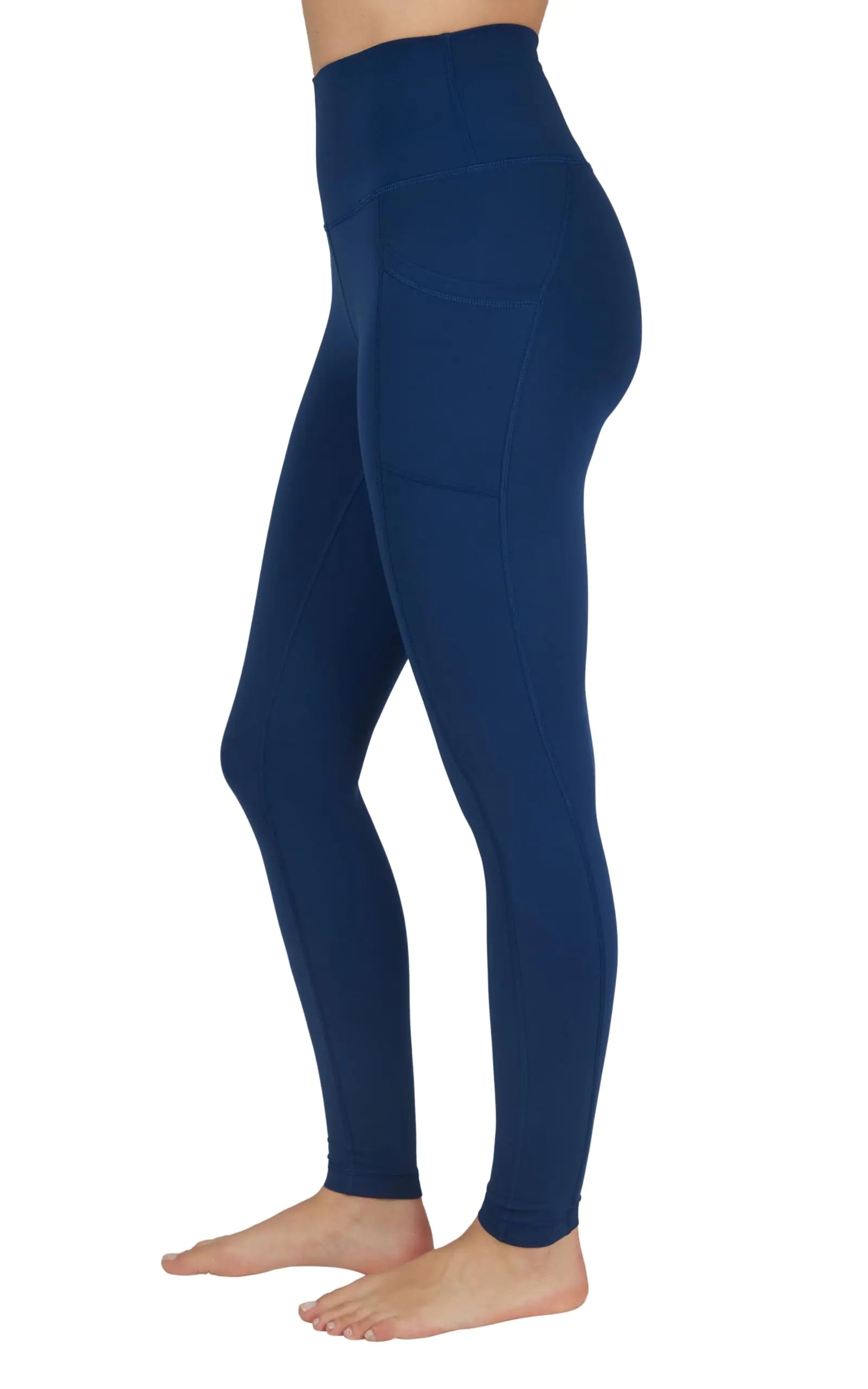 High Waist Fleece Lined Leggings with Side Pocket
